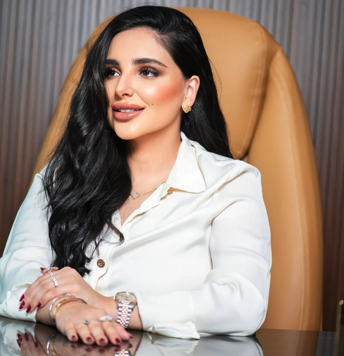 Samra Abdulrahim seated in her office